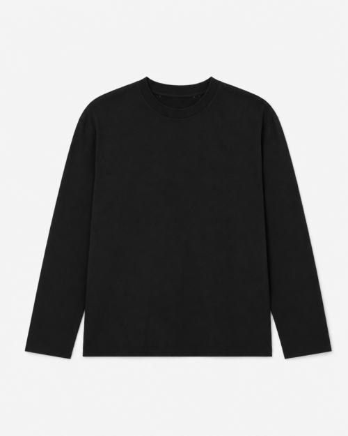 Camiseta Básica Negra de Manga Larga Lefties