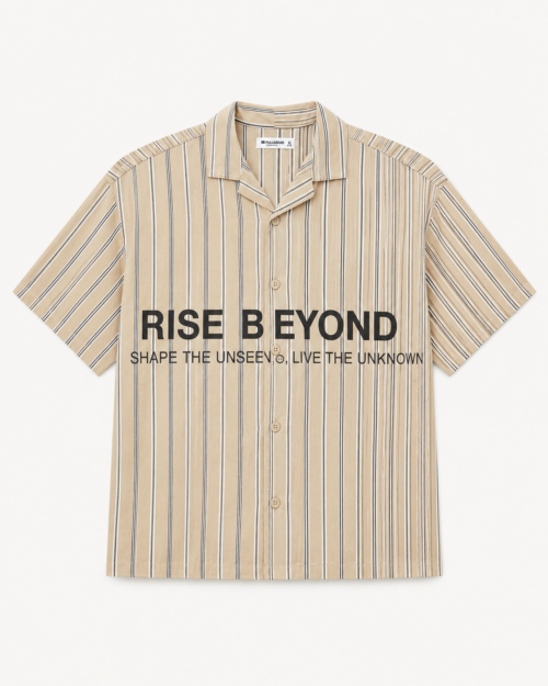 Camisa Boxy Fit Pull & Bear Arena a Rayas "Rise Beyond"