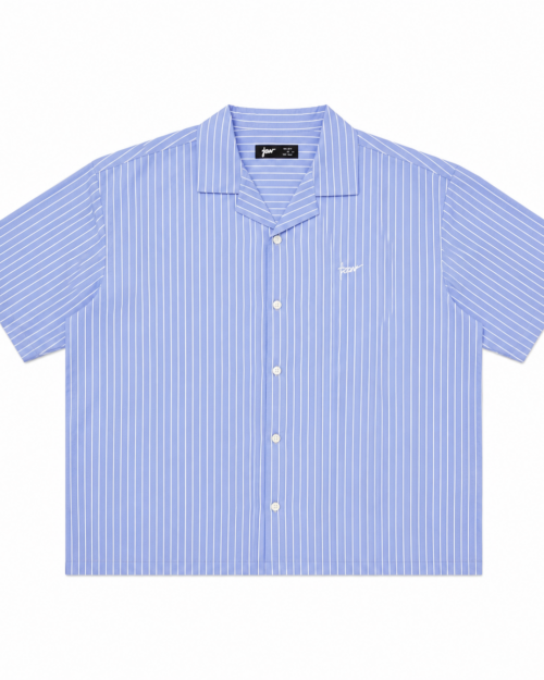 Camisa Boxy Fit Pull & Bear Azul a Rayas "STWD"