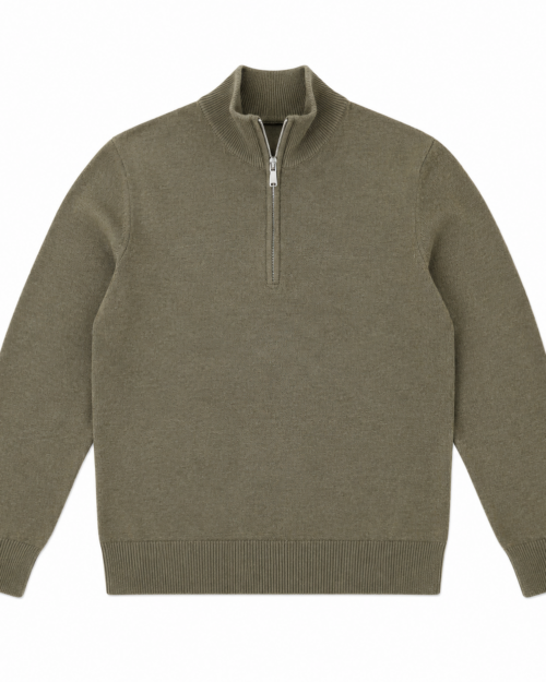 Quaterzip Lefties de punto Verde Musgo