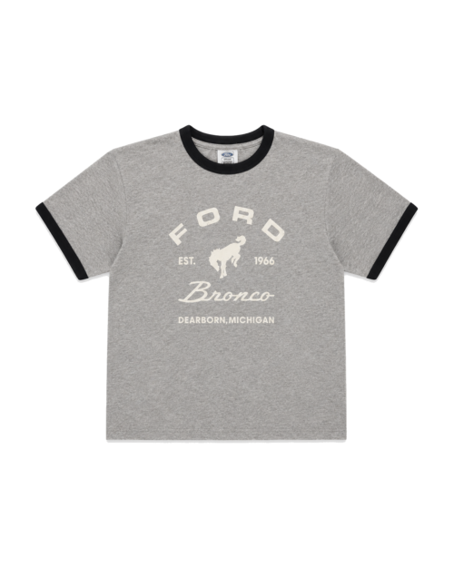 Camiseta gris Ford x Pull&Bear