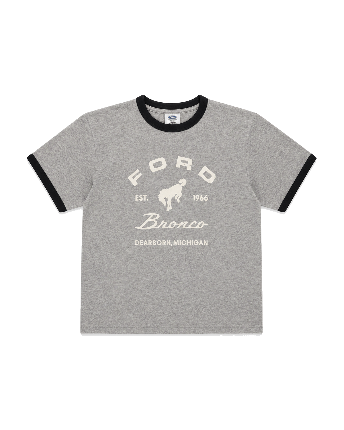 Camiseta gris Ford x Pull&Bear