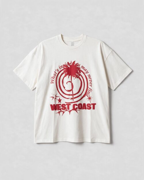 Camiseta Gráfica “West Coast Collision” Blanca Pull&Bear