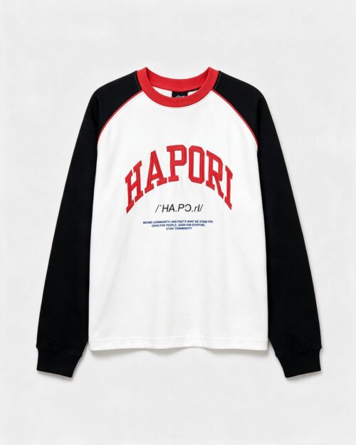 Camiseta Manga Larga “HAPORI” Varsity Pull&Bear