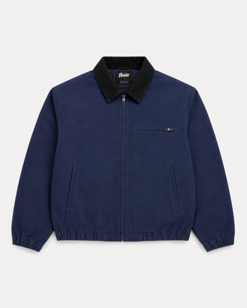Chaqueta Worker Azul Marino con Cuello a Contraste Pull&Bear