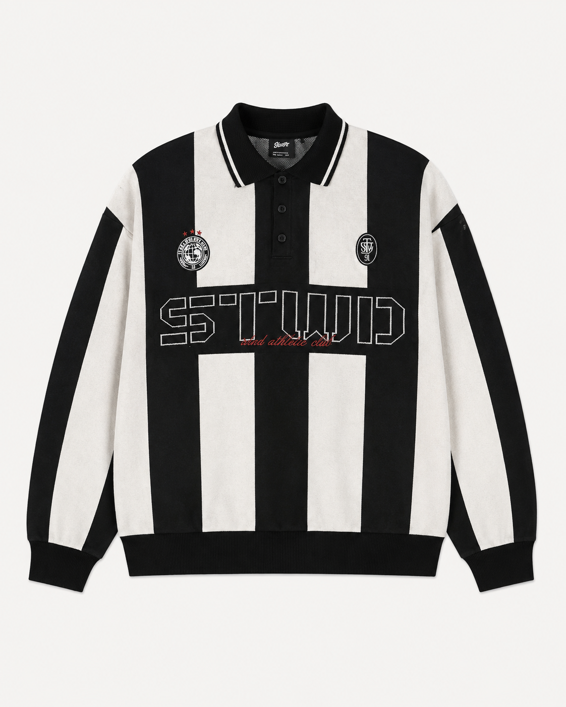 Polo Manga Larga Varsity Stripes Pull&Bear