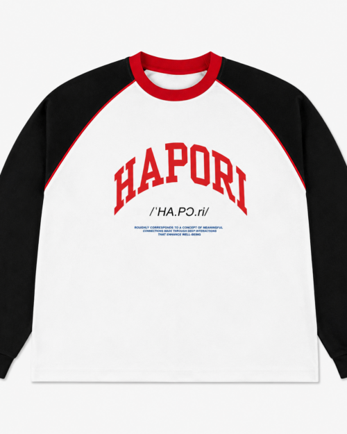 Camiseta Manga Larga “HAPORI” Varsity Pull&Bear