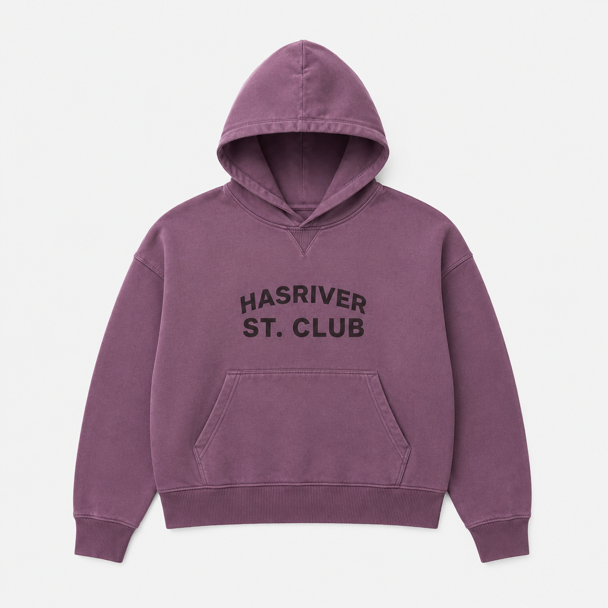 Sudadera Oversize “Hasriver St. Club” Morada Pull&Bear