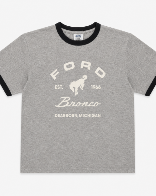 Camiseta gris Ford x Pull&Bear