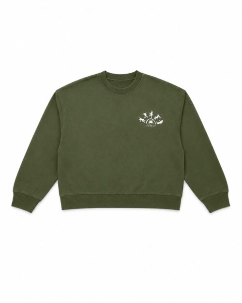 Sudadera Oversize “Manifesting Consciousness” Verde Pull&Bear