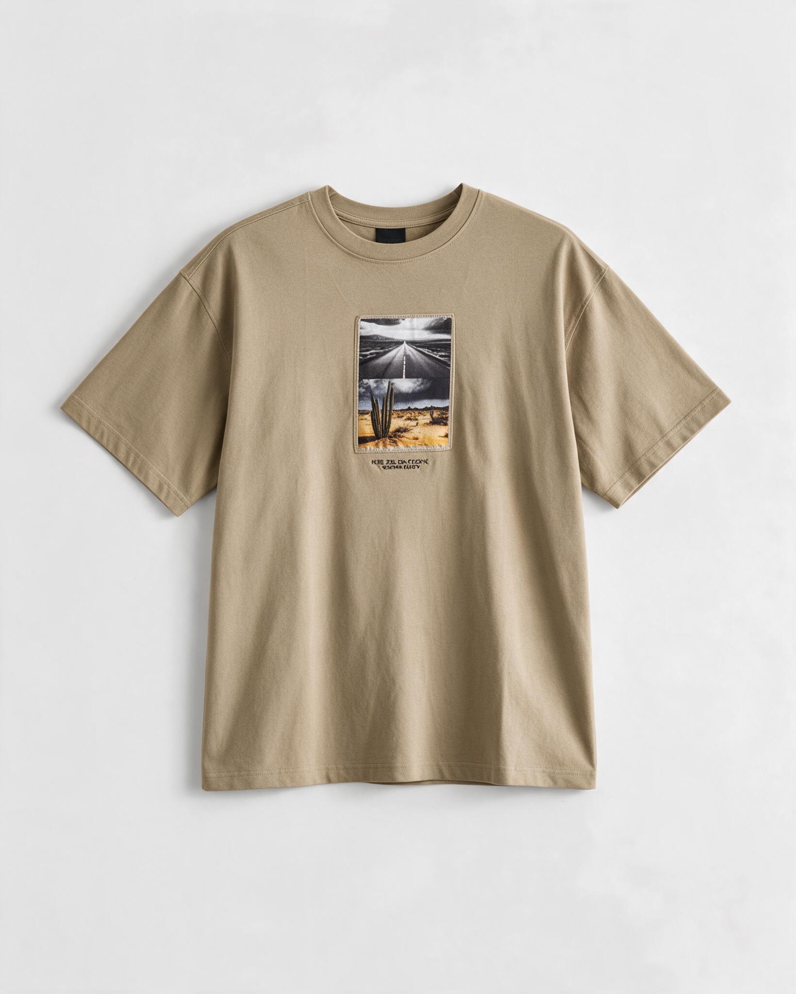 Camiseta Beige PULL&BEAR Cactus Jack