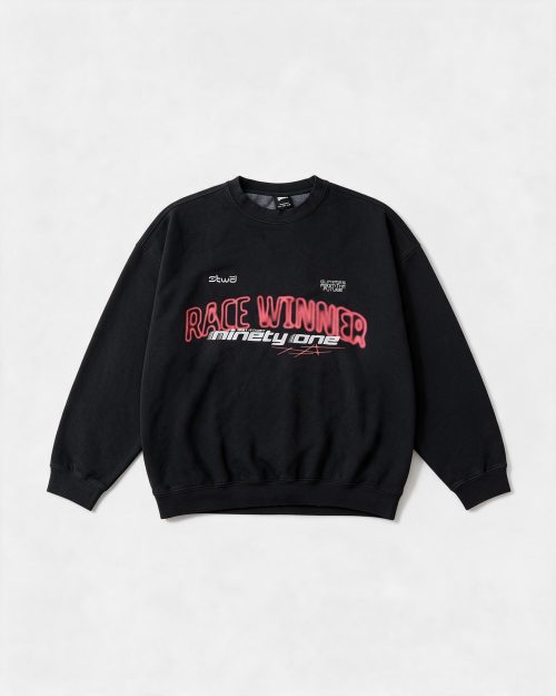 Sudadera Negra STWD "Racer Winner" Pull&Bear
